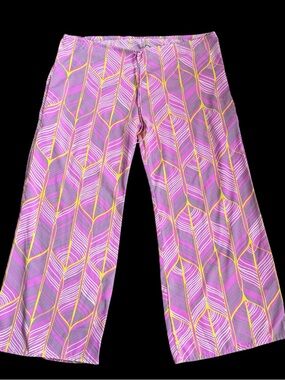 Manuhealii long pants drawstring waist pockets polyester XS runs big